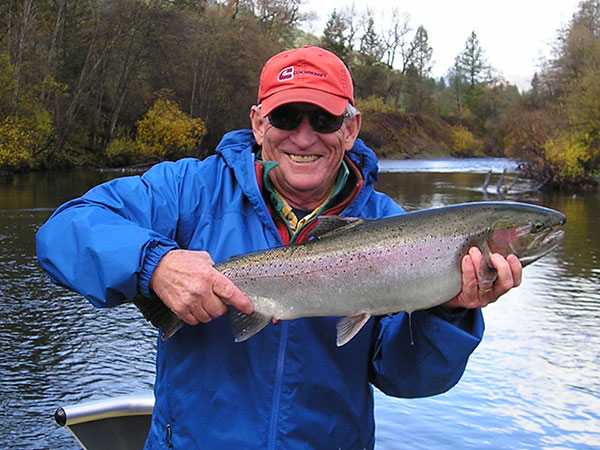 Holding a Salmon